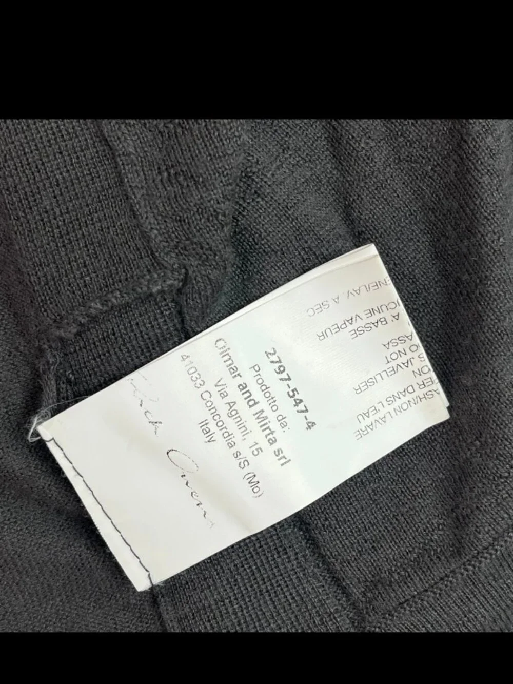 Rick Owens 'Moody FW14'  Mens M Dark Dust Cashmere Hooded Cardigan Italy